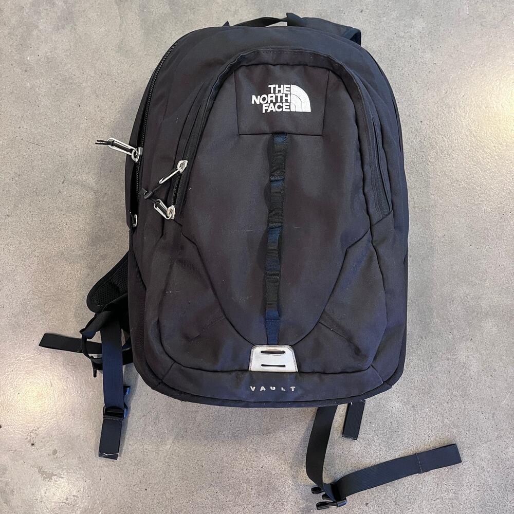 The North Face Vault black backpack 27L unisex school travel bag